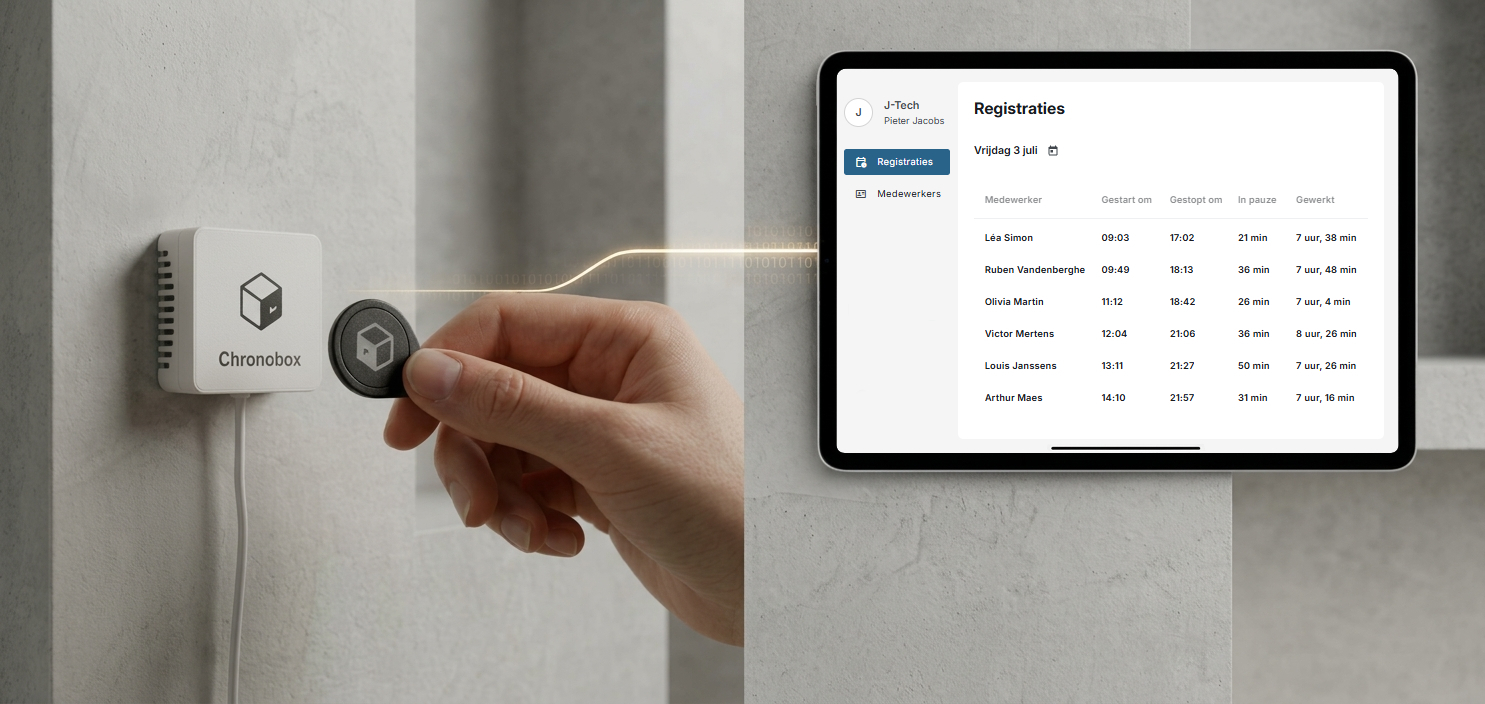 Digitale prikklok aan de muur